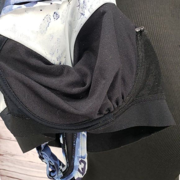 Croft & Barrow KH90453D D-Cup Tummy Slimmer Blue Navy Animal Tankini BathingSuit - Picture 5 of 11